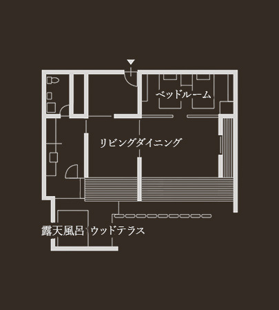 庭園付露天風呂客室 特別室の間取り図