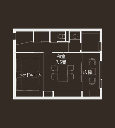 和モダン和室の間取り図