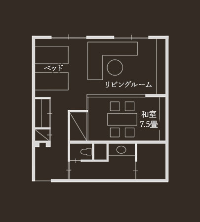 和洋スイート/マッサージチェア付 和洋スイートの間取り図